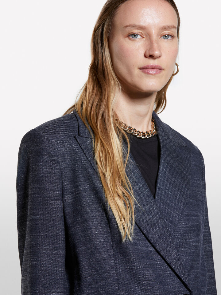 Blazer flanellato blu scuro - blazer da donna - Blu Scuro | Sisley image number 4
